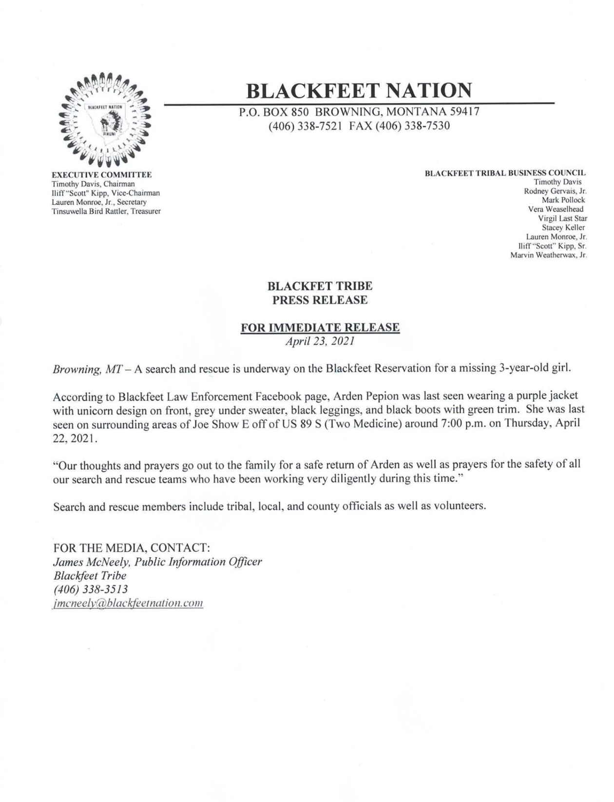 Blackfeet Covid-19 Incident Command
